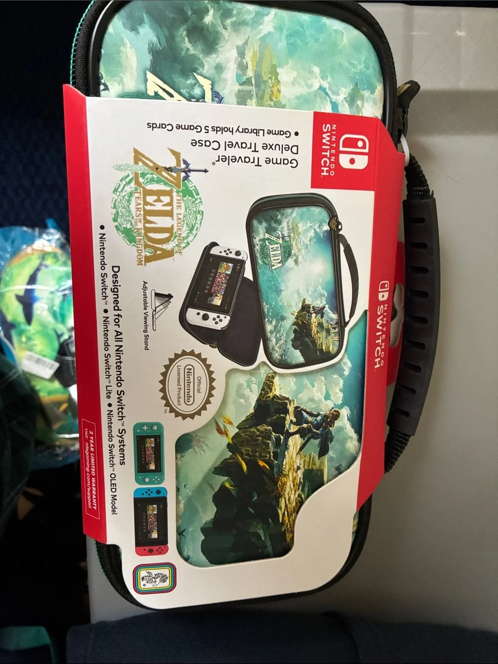 Nintendo Switch Zelda Hard Travel Case in Teal/Blue